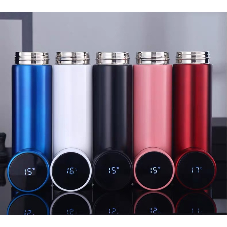 Garrafa Térmica Inox Inteligente Com Medidor De Temperatura Ideal Para Viagens Escritório 500 Ml em Oferta na Shopee
