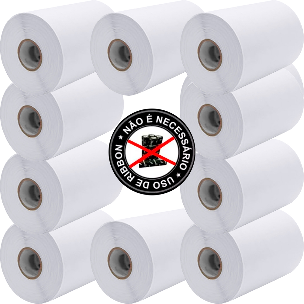 10 Rolo de Etiqueta para Impressora Térmica Elgin Zebra 150x100mm