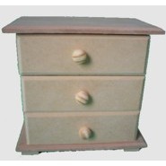 Comoda Pequena 3 gavetas em MDF 18x18x12 em Oferta na Shopee
