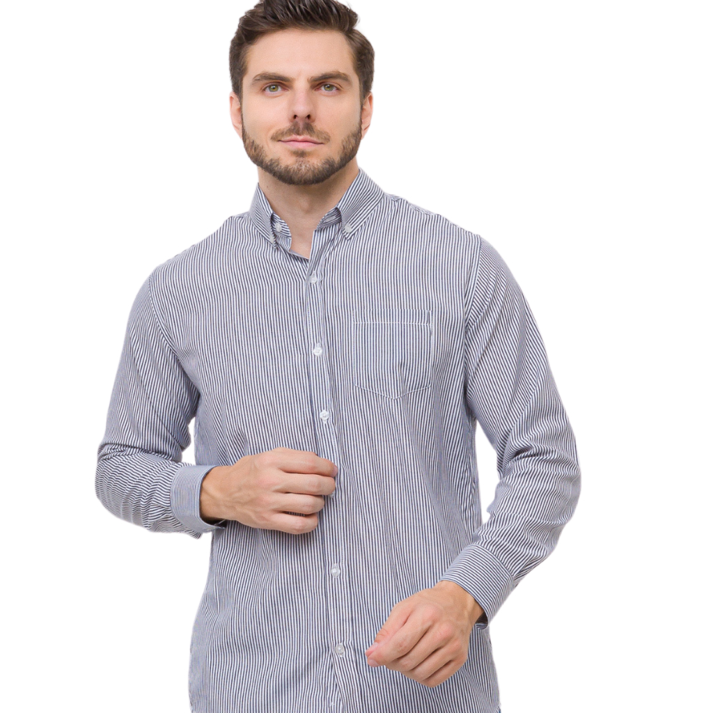 Camisa Social Masculina Listrada Easy Iron Empório Colombo