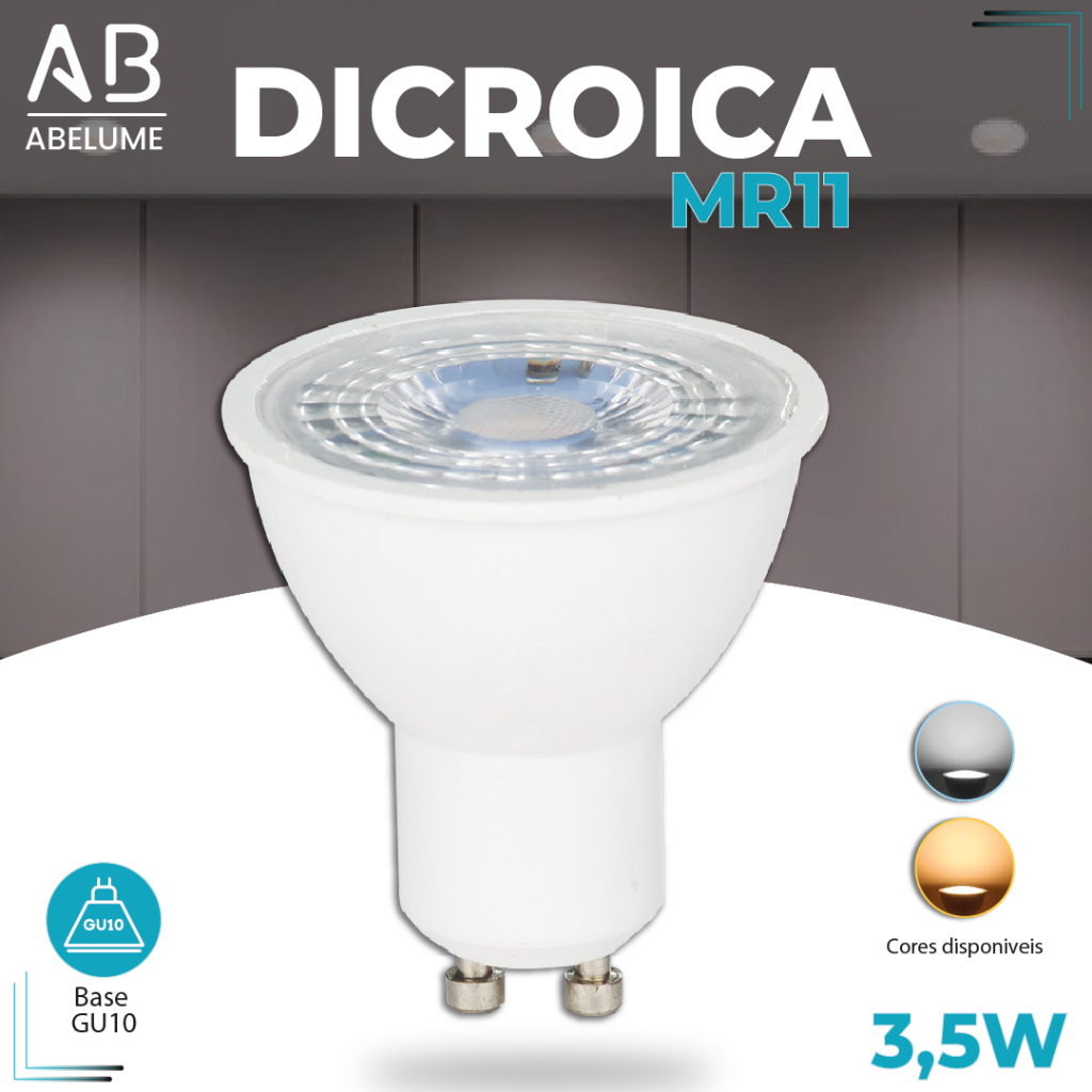 Lâmpada Led Mr11 3,5w Mini Dicroica Gu10 Bivolt Luz Branca/Amarela em Oferta na Shopee