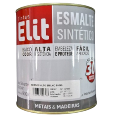 Esmalte Sintetico 900ml Brilhante para Ferro e Madeira Elit