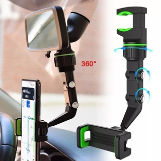 Suporte Celular Retrovisor 360 Graus Multifuncional Ajustável Veicular Carro Pronta Entre…