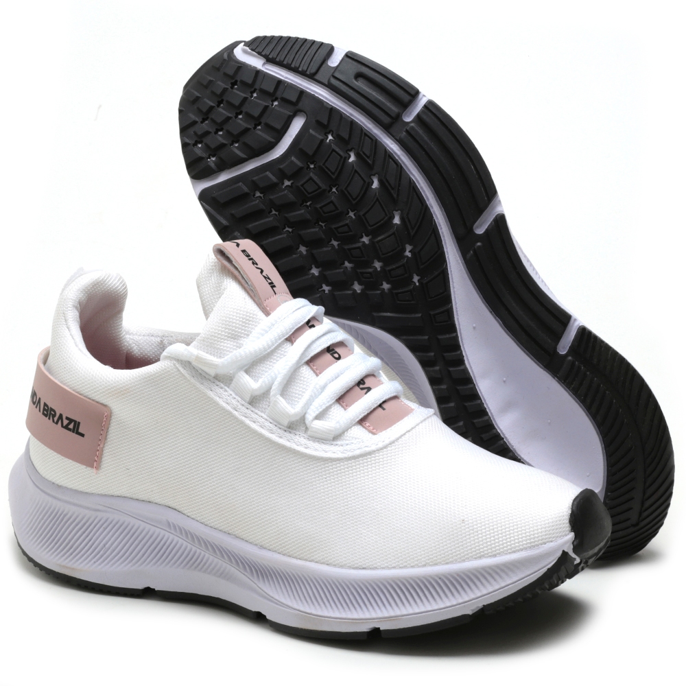 Tênis Feminino Branco Sport Academia para Mulher Caminhada Promoção Corrida