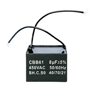 Capacitor De Partida CBB61 8uF 450V (2fios)