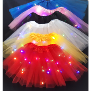 Saia Tule com Led P/festa Carnaval Bailarina 40cm