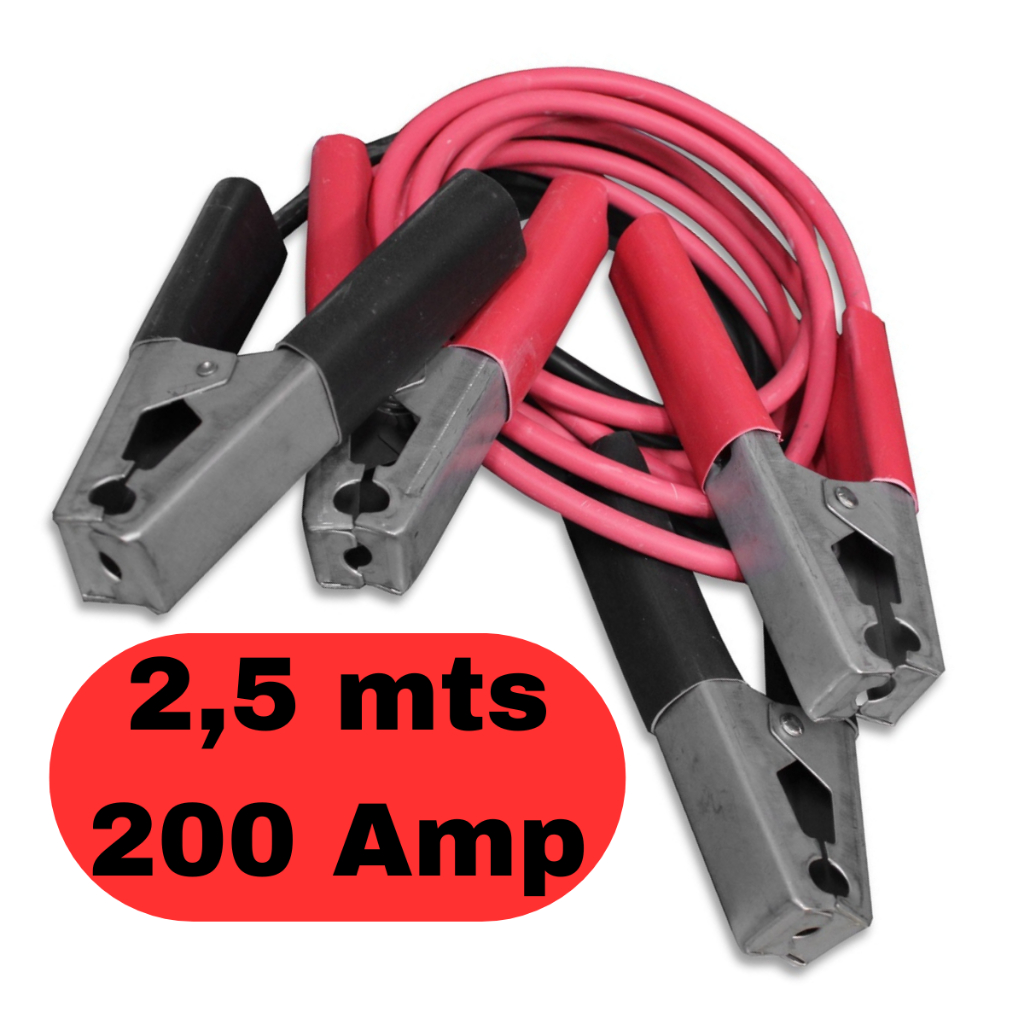 Cabo Para Chupeta Transferência Carga de Bateria Com 2,5m 200amp 12V Automotiva Para Carro Veículos