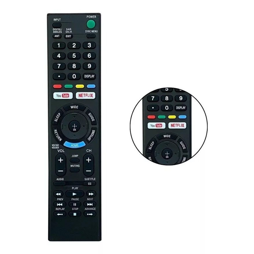 Controle Remoto Tv Sony Smart Netflix/Youtube  FBG-9021/SKY-9010/ LE-7041-MP em Oferta na Shopee