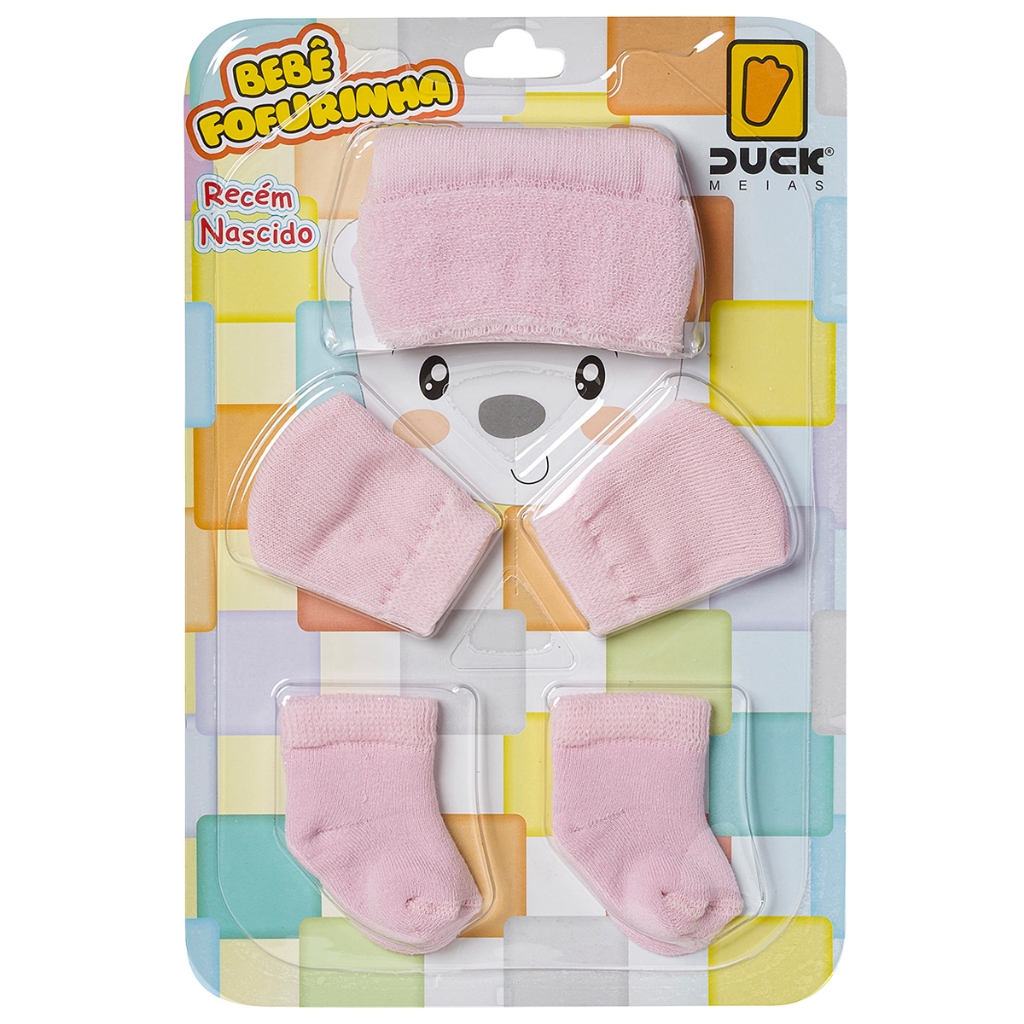 Kit Meia + Luva + Touca para Bebê Recém Nascido 0 a 03 meses Maternidade Enxoval em Oferta na Shopee