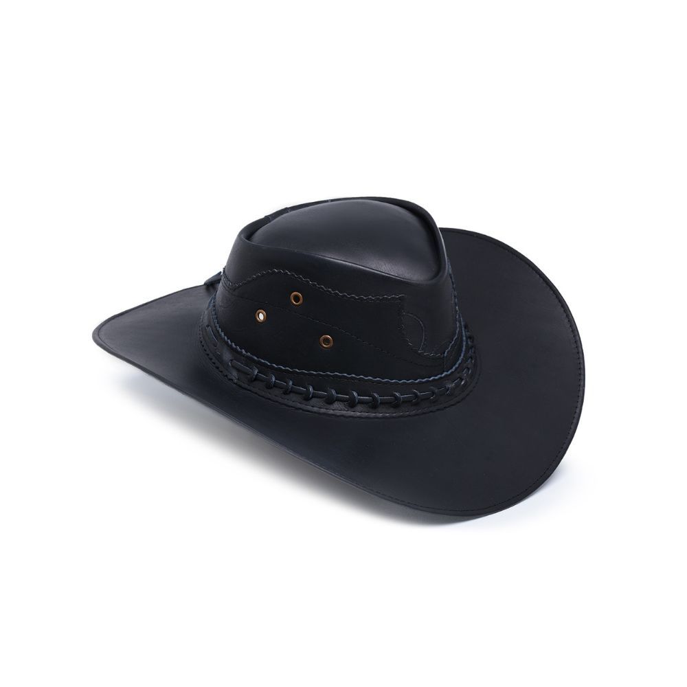 Chapéu Texano Masculino Em Couro Legítimo Country Cowboy