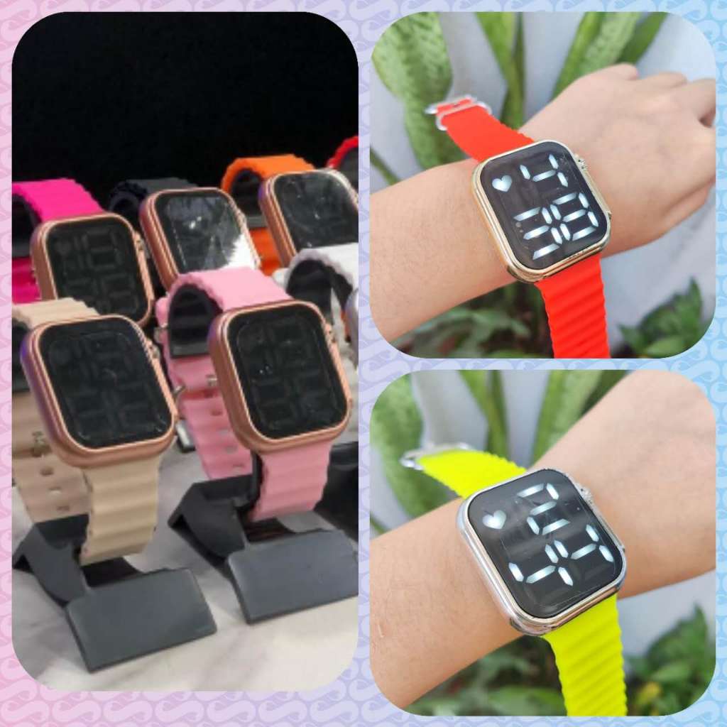 Relógio Digital Led Pulseira De Silicone pulseira oceano Estilo à prova d'água masculino menina e juvenil- SOMENTE HORARIO em Oferta na Shopee