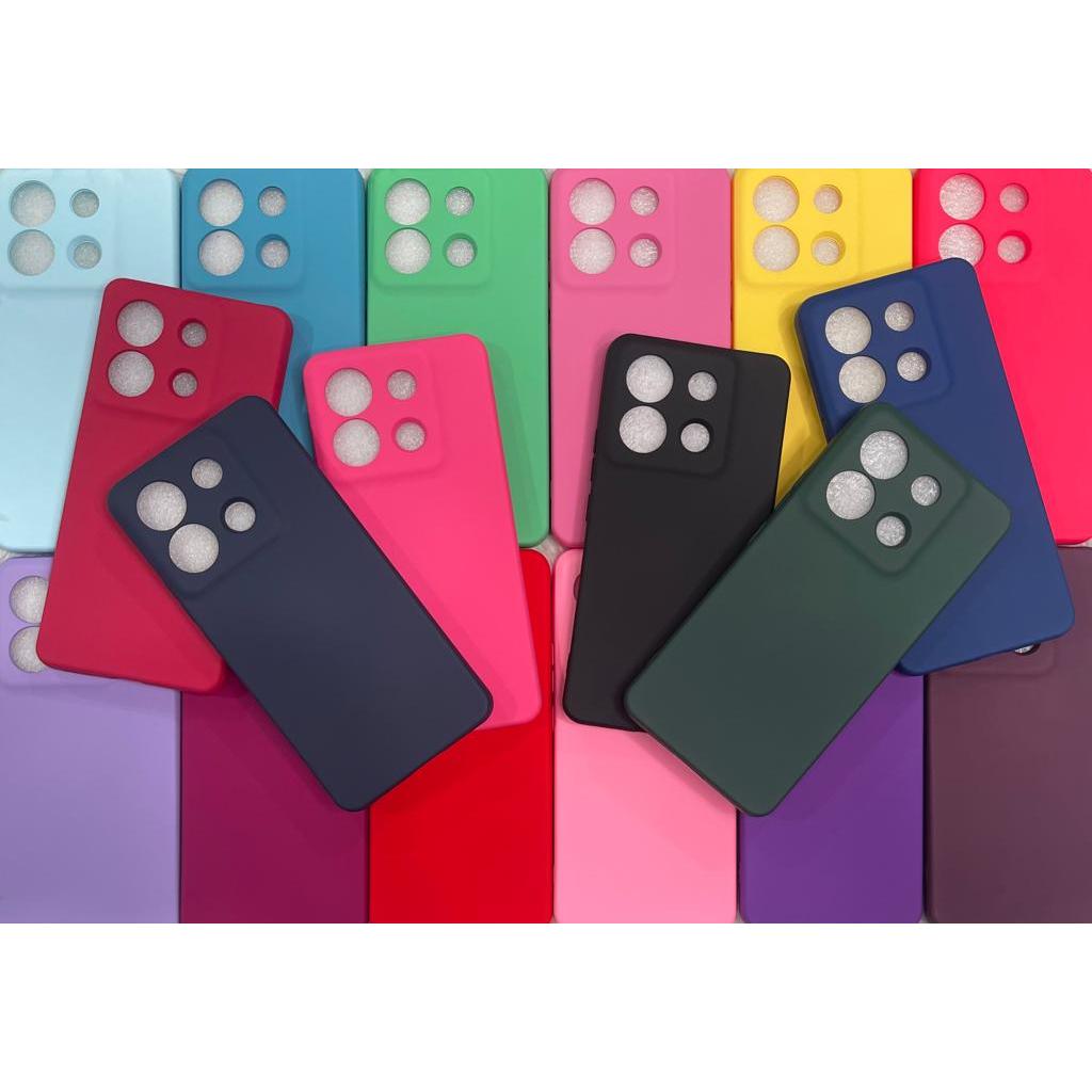 Capa Capinha Para  Redmi Note 13 Pro 5G  Poco X6 5g  Silicone Aveludado Película
