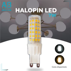 Lâmpada Led 7W G9 Halopin 220V / 110V | Branco Quente 3000K (Amarelo) / Branco Frio 6500K (Branco) Luz Bipino | Arandelas e Decoração