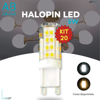 Kit 20 Lâmpada Led 5W G9 Halopin 220V | 110V / Branco Quente 3000K (Amarelo) / Branco Frio 6500K (Branco) Luz Bipino | Arandelas e Decoração em Oferta na Shopee