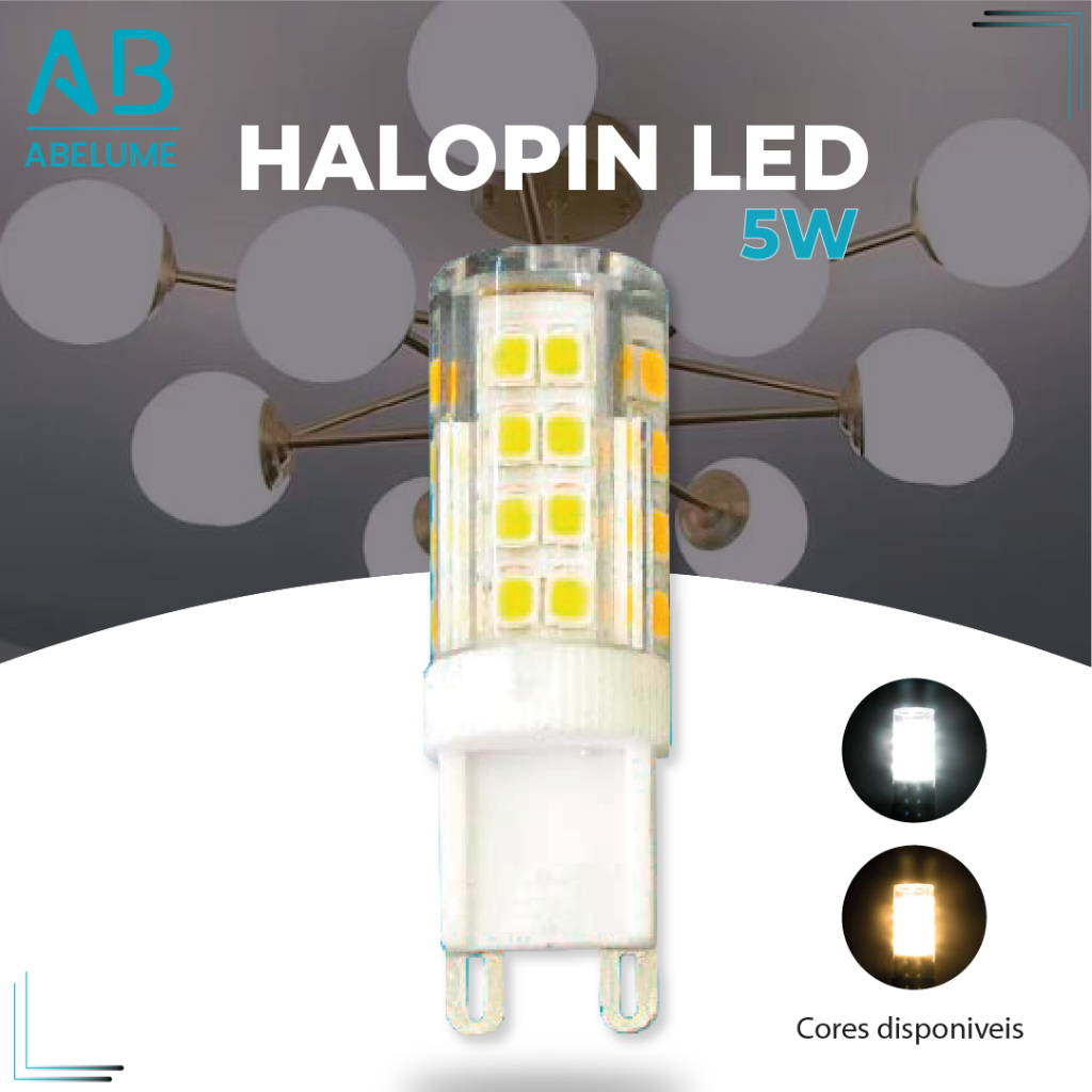 Lâmpada Led 5W G9 Halopin 220V / 110V | Branco Quente 3000K (Amarelo) / Branco Frio 6500K (Branco) Luz Bipino | Arandelas e Decoração em Oferta na Shopee