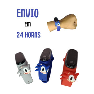 Relógio Infantil Menino Sonic Digital a prova de água masculino para crianças atacado led