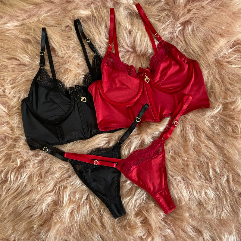 Conjunto Pingente Sexy Fantasia com Regulagem Aro sem Bojo