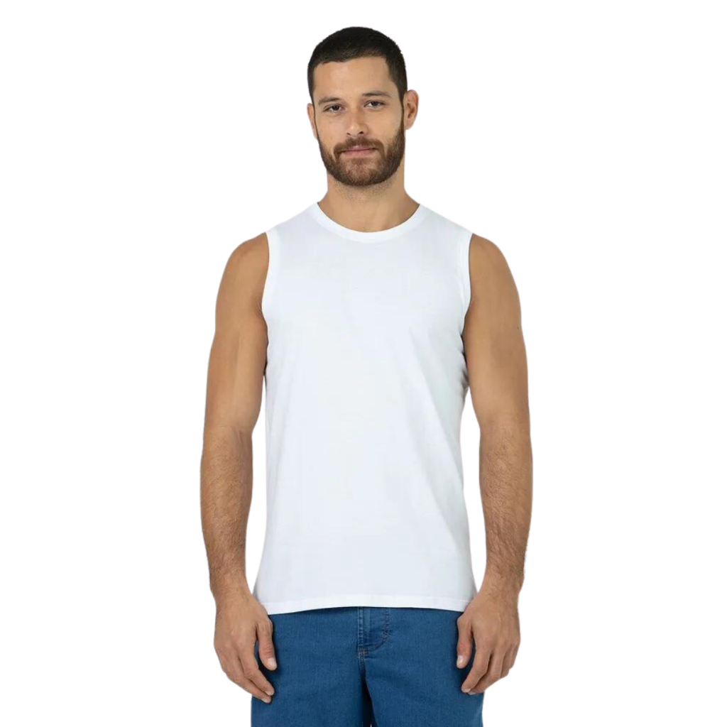 Regata Masculina Básica Adulto Malwee Original Em Algodão Casual Ou Academia