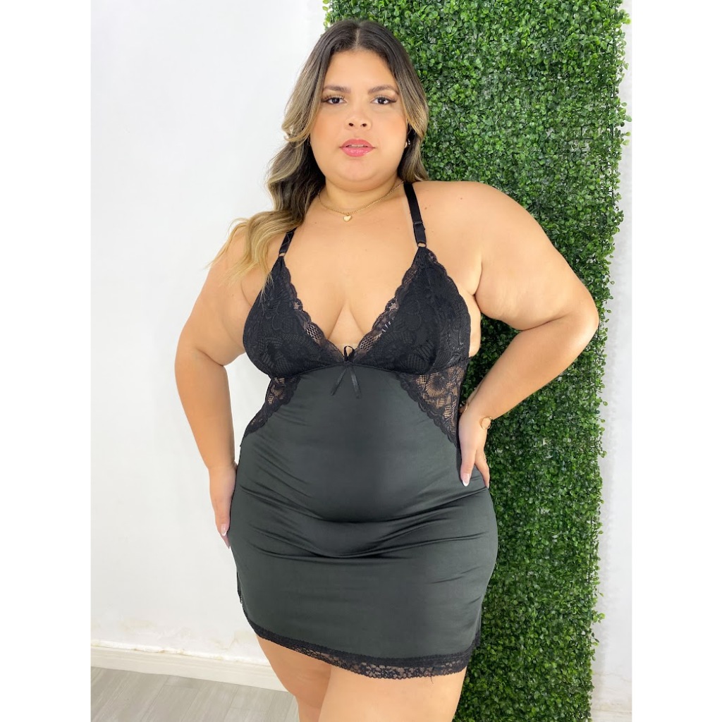Camisola De Renda Plus Size XGG Com Renda Conforto e Beleza XGG Plussize em Oferta na Shopee
