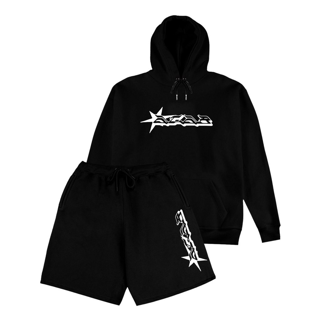 Kit Conjunto Moletom 2 Cabos Streetwear Bermuda Moletom Estampado Acab