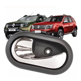 Maçaneta Interna Puxador Porta Esquerda Cromado Renault Duster 2012 2013 2014 2015 2016 2017 2018 2019 Oroch 2015 2016 2017 2018 2019 2020 Logan 2007 2008 2009 2010 2011 2012 2013 2014 Sandero 2007 2008 2009 2010 2011 2012 2013 2014