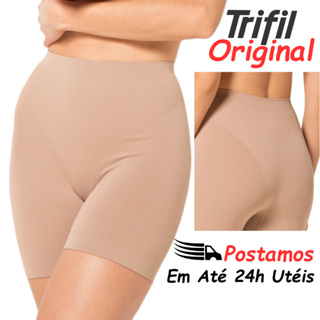 Bermuda Modeladora Trifil Básica Control Microfibra Sem Costura 1301 Reduz medidas do culote e os sinais de celulite em Oferta na Shopee
