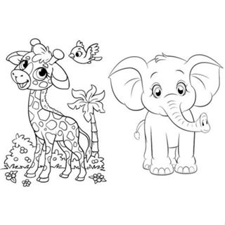 Kit 50 Desenhos tema safari  para Colorir (1 desenho por folha) em Oferta na Shopee