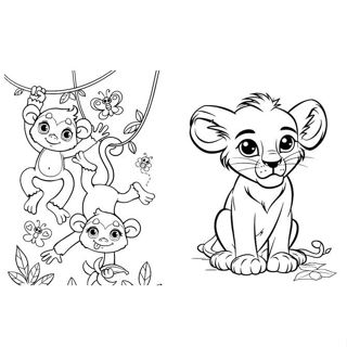 Kit 70 Desenhos Tema Safari para Colorir  2 por Folha em Oferta na Shopee