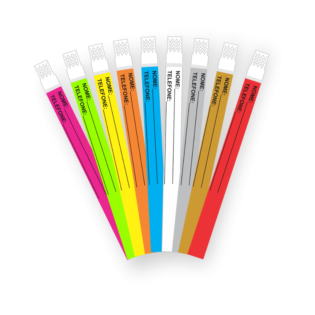 100 Pulseiras de identificação Para Viagens Crianças Passeios Escolas em Oferta na Shopee