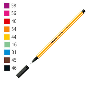Caneta Stabilo Point 88 Cores Básicas