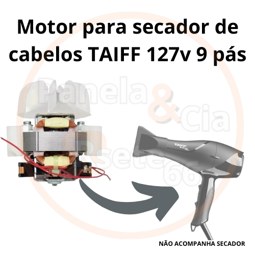 Motor elétrico para secador de cabelos TAIFF 127v