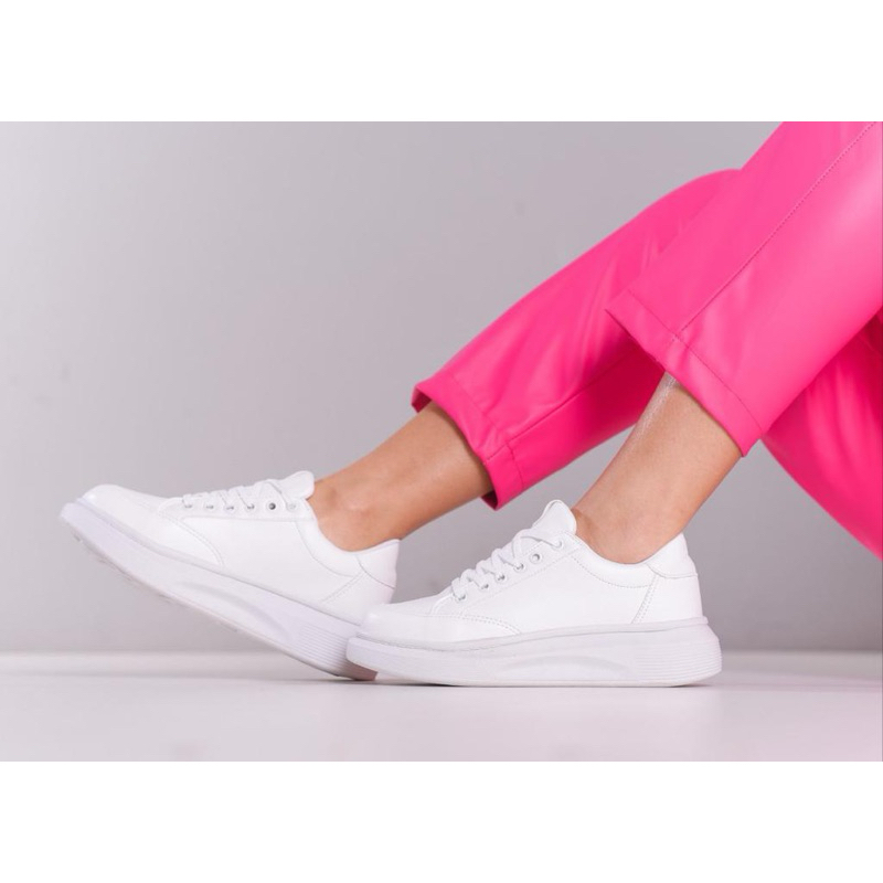 Tênis Branco casual confortável moderno Tênis coringa Tênis básico Tênis confortável Tênis Inverno Tendência