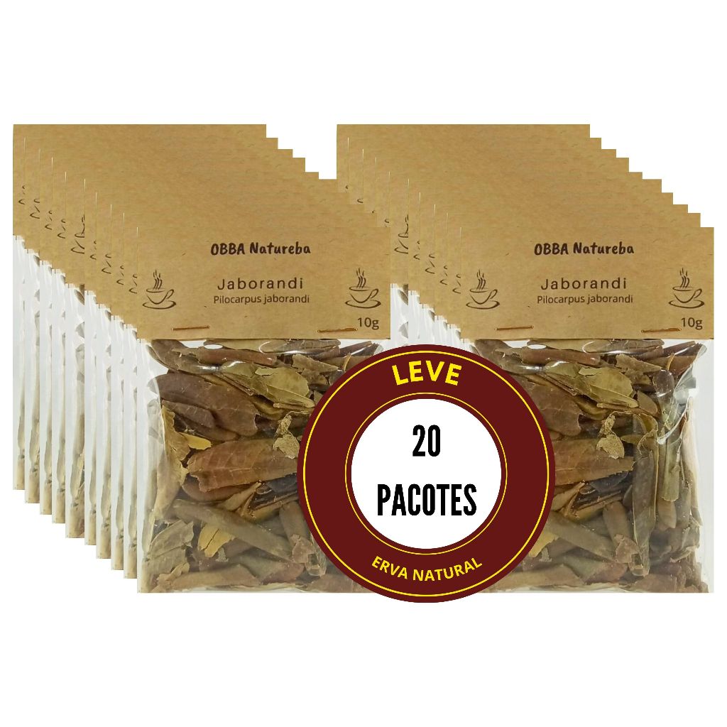 Kit 20 Chá Jaborandi Folhas Erva Natural Jaborandi-Verdadeiro