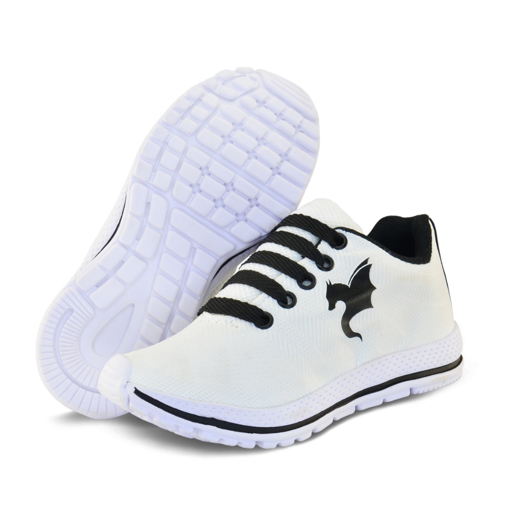 Kit Tênis Infantil Infinitty Meninos Casual Branco Preto + Chinelo