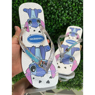 Chinelo Personalizado de Personagem Feminino Quadrada