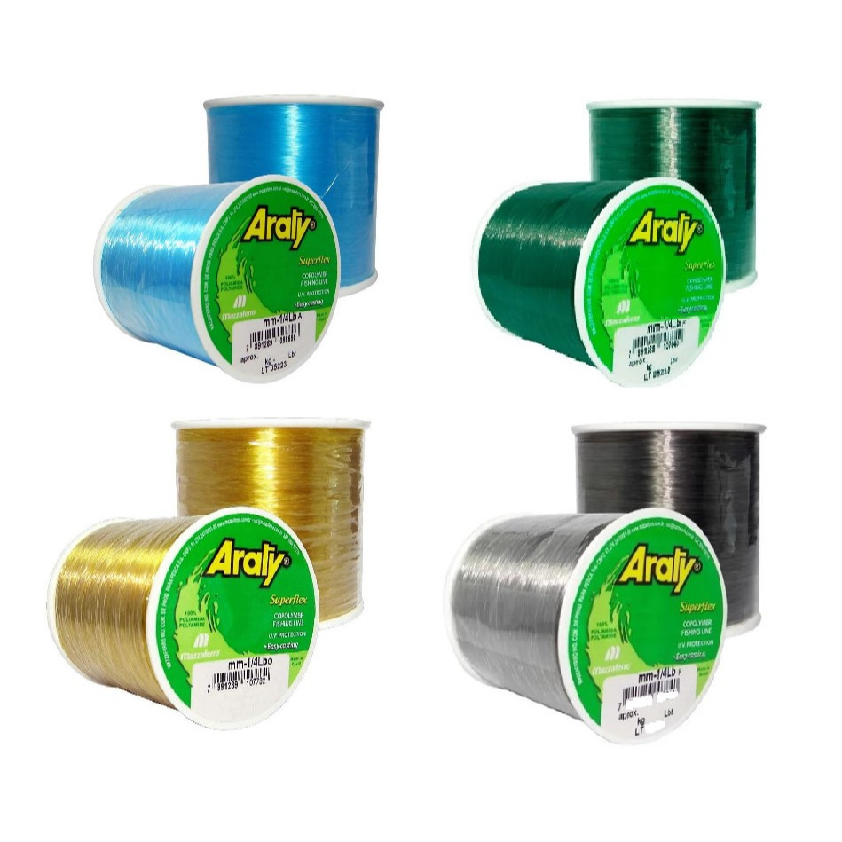 Linha De Pesca Monofilamento  Araty Superflex  varias Medidas e Cores – Mazzaferro