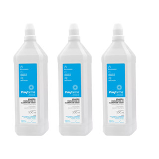 Kit 3 Unidades de Soro Fisiológico 0,9% Polyfarma 500 ml