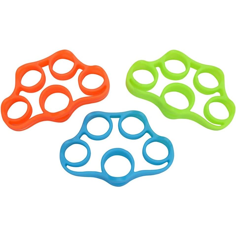 Kit Extensor Elásticos Para Dedos Leve, Médio E Forte Exercício Treino Reabilitação Fisioterapia Liveup