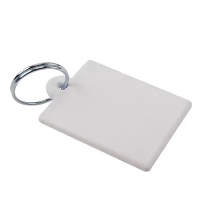 100 Chaveiro de Polímero para Sublimação 5,5x3,5cm Retangular
