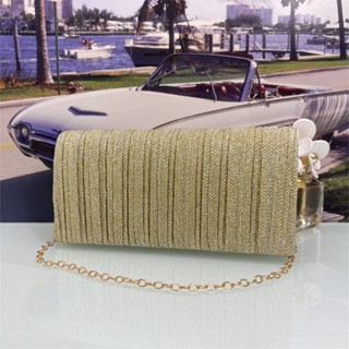 Juzia Bolsas Bolsa de festa clutch de mão com glitter quadrada listrada ondulada bolsa baguette caixinha tiracolo transversal com alça corrente cadeia retirável