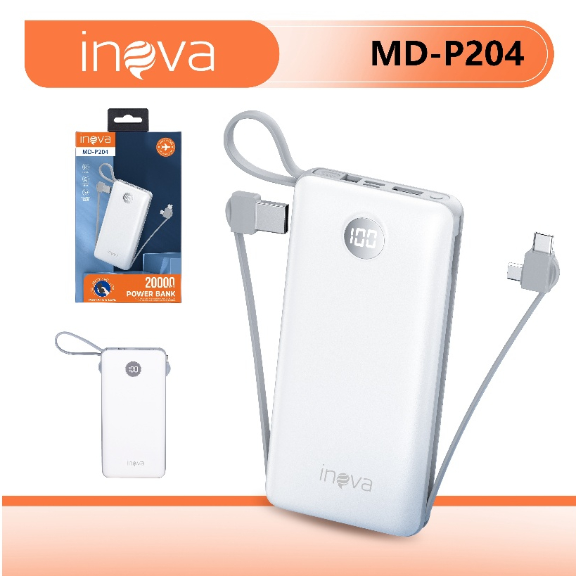 INOVA Power Bank Carregador Portátil 20000mAh Carregamento Rápido Grande Capacidade de Bateria Carregador Portátil Powerbank para iPhone Xiaomi