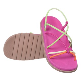 Birk rasteira sandália feminina conforto Adulto e Infantil com ABS e tiras COLORIDAS ROSA PINK