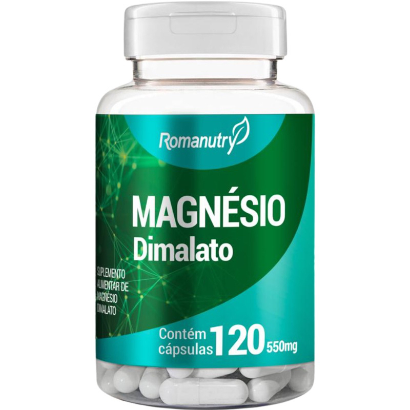 Dimalato Magnésio com 120 Cápsulas de 550mg cada, Envio Rápido.