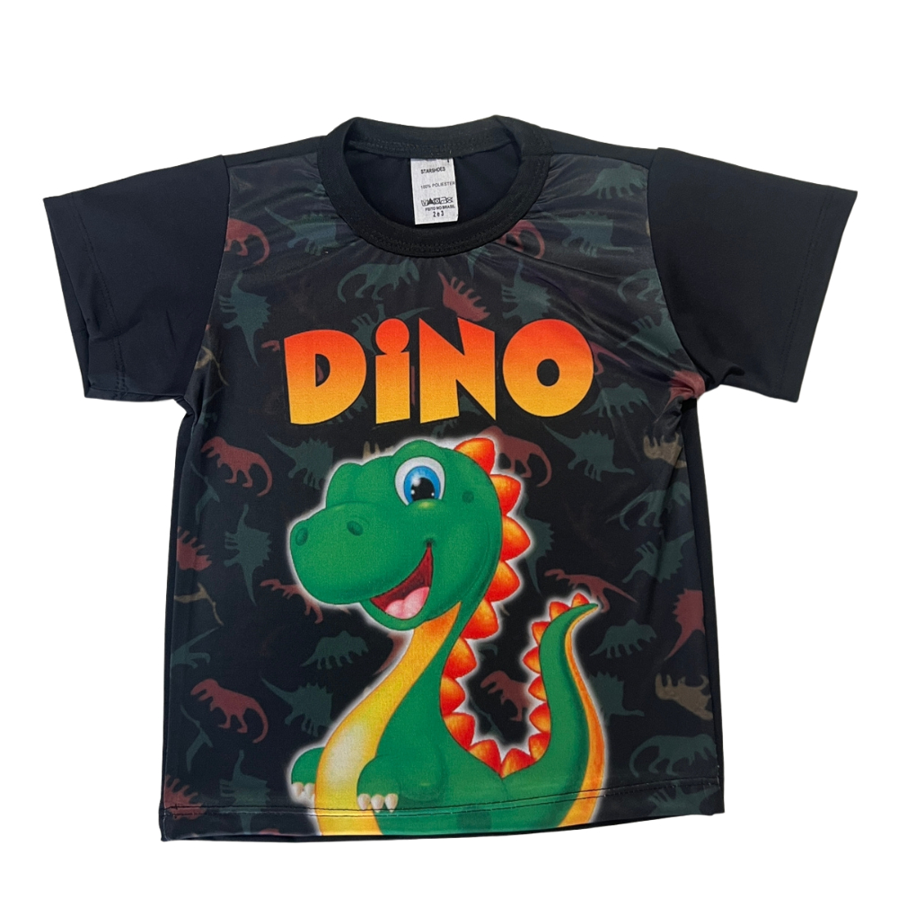 Camisa Infantil Masculino Dino Dinossauro Confortável Promoção