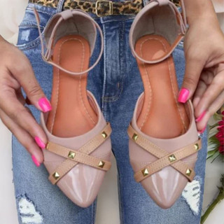 Calcado Feminino Bico Fino Sapatilha Salome Sapato Mulher Bota Moda Sandália Feminina Rasteira Papete Rasteira