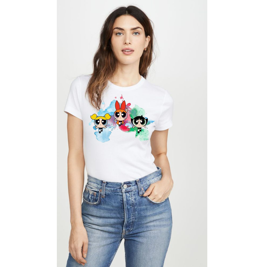Tshirt Blusa feminina Meninas Super Poderosas, MACACO LOUCO, LINDINHA, DOCINHO, FLORZINHA, CAMISETA DESENHO ANIMADO