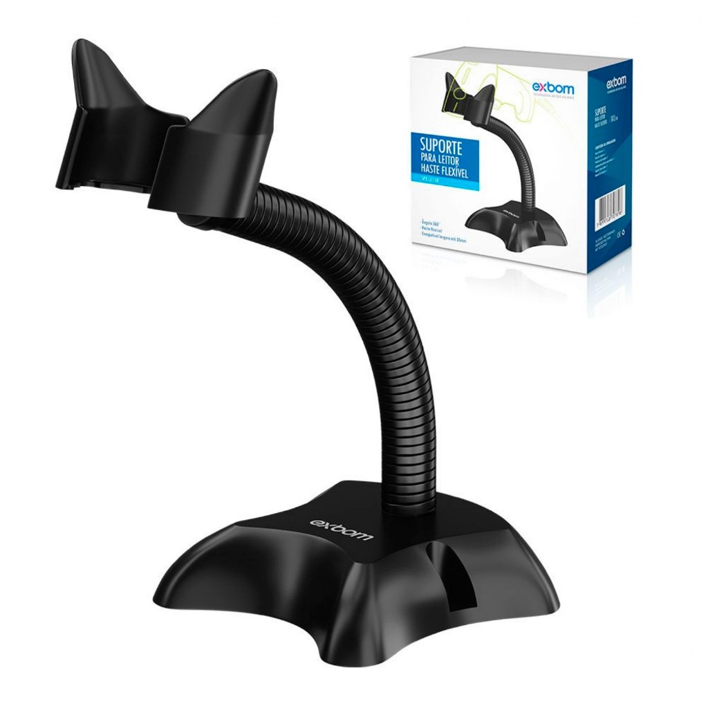 Suporte para leitor de codigo de barras com haste flexível 360° SPX-LC150 EXBOM