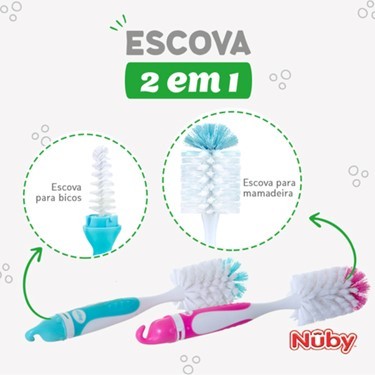 Escova Para Bico e Mamadeira Nuby - Envio Imediato