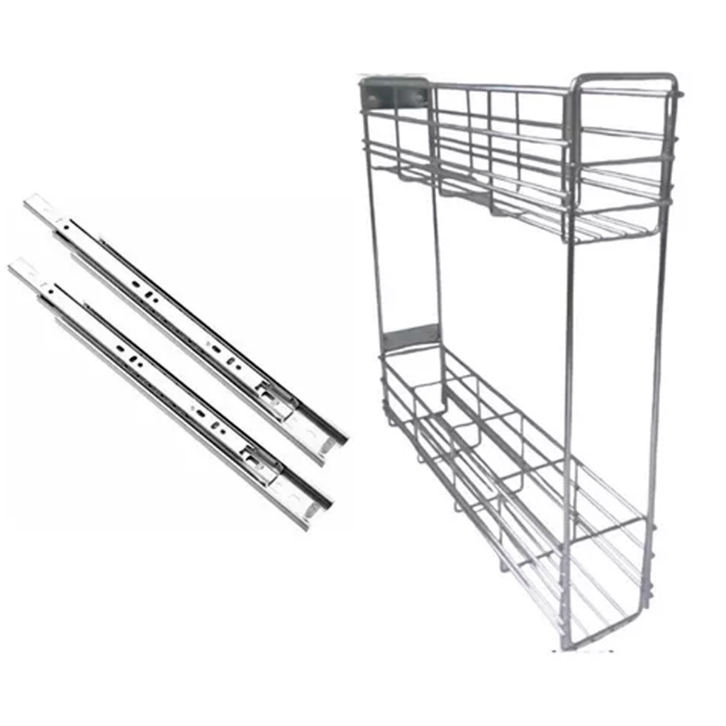 Porta Tempero Latas/óleo INOX Duplo Corrediça Arapuxe 105x465x460mm 1511