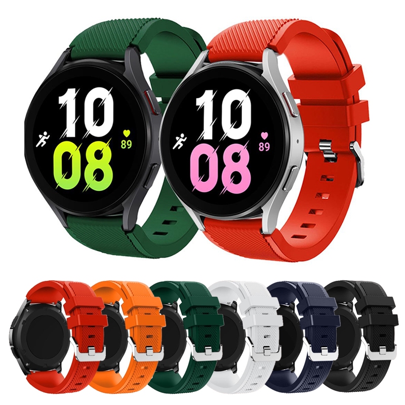 Pulseira De Silicone para Samsung Galaxy Watch FE 7 6 5 4 40mm 44mm Garmin Vivoactive 3 Forerunner 645 Active 5